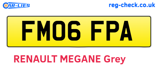 FM06FPA are the vehicle registration plates.