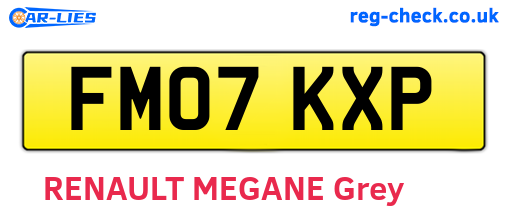 FM07KXP are the vehicle registration plates.