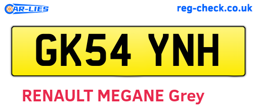 GK54YNH are the vehicle registration plates.