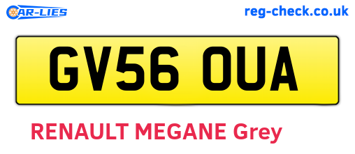GV56OUA are the vehicle registration plates.