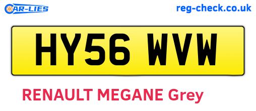 HY56WVW are the vehicle registration plates.