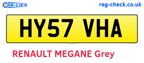 HY57VHA are the vehicle registration plates.
