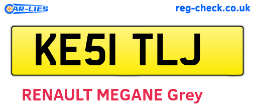 KE51TLJ are the vehicle registration plates.