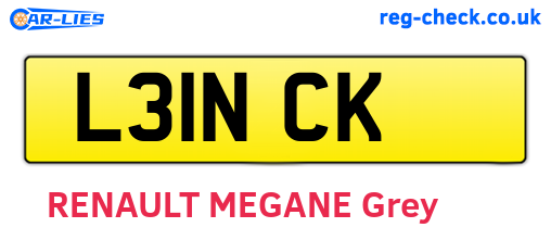 L31NCK are the vehicle registration plates.