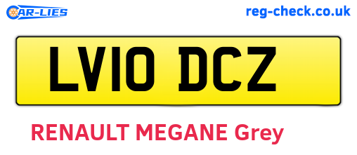 LV10DCZ are the vehicle registration plates.