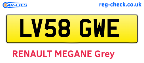 LV58GWE are the vehicle registration plates.