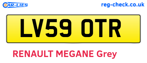 LV59OTR are the vehicle registration plates.
