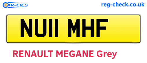 NU11MHF are the vehicle registration plates.