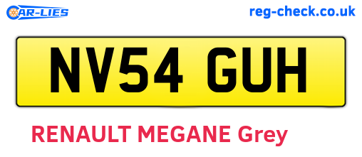 NV54GUH are the vehicle registration plates.