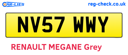 NV57WWY are the vehicle registration plates.