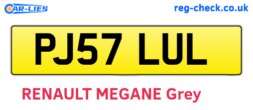 PJ57LUL are the vehicle registration plates.