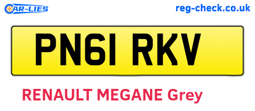 PN61RKV are the vehicle registration plates.