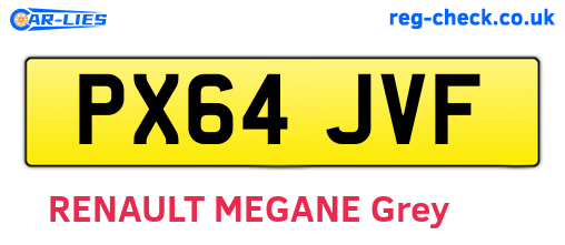 PX64JVF are the vehicle registration plates.