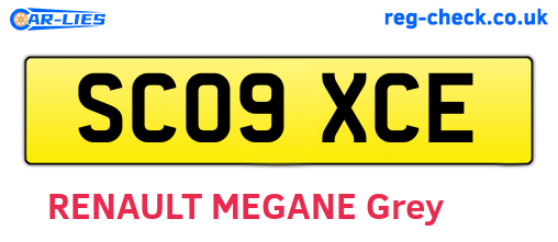 SC09XCE are the vehicle registration plates.