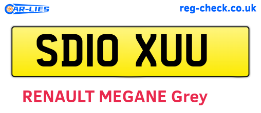 SD10XUU are the vehicle registration plates.