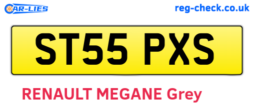 ST55PXS are the vehicle registration plates.