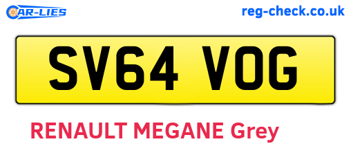 SV64VOG are the vehicle registration plates.