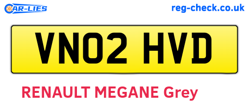 VN02HVD are the vehicle registration plates.