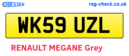 WK59UZL are the vehicle registration plates.