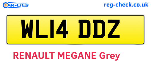 WL14DDZ are the vehicle registration plates.