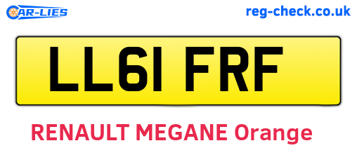 LL61FRF are the vehicle registration plates.