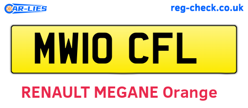MW10CFL are the vehicle registration plates.