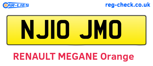 NJ10JMO are the vehicle registration plates.
