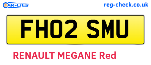 FH02SMU are the vehicle registration plates.