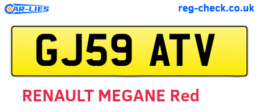 GJ59ATV are the vehicle registration plates.