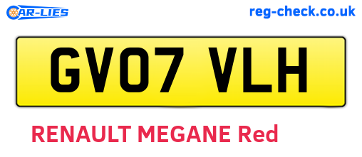 GV07VLH are the vehicle registration plates.