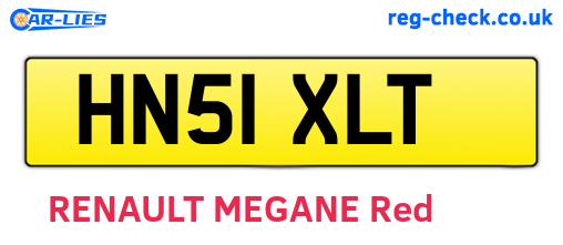 HN51XLT are the vehicle registration plates.