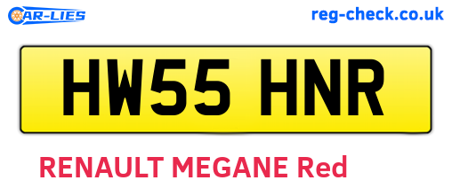 HW55HNR are the vehicle registration plates.