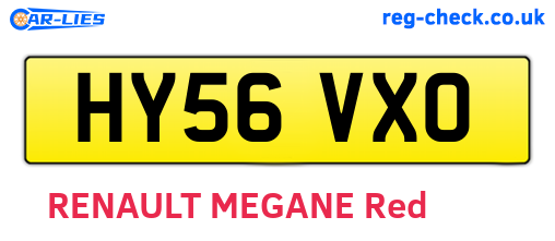 HY56VXO are the vehicle registration plates.