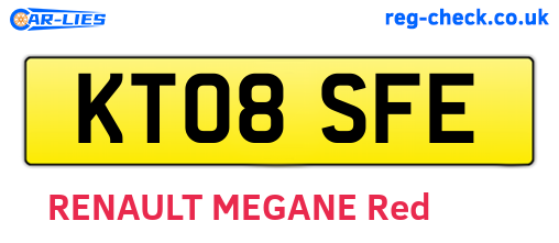 KT08SFE are the vehicle registration plates.