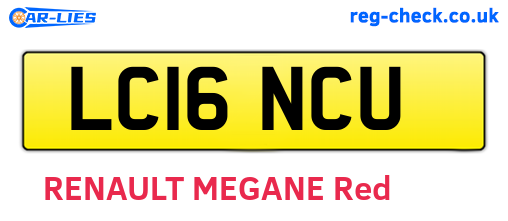 LC16NCU are the vehicle registration plates.
