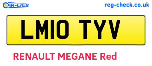 LM10TYV are the vehicle registration plates.