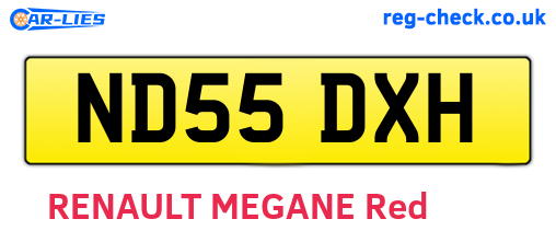 ND55DXH are the vehicle registration plates.