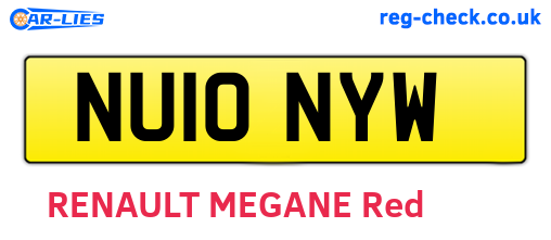 NU10NYW are the vehicle registration plates.