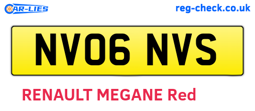 NV06NVS are the vehicle registration plates.