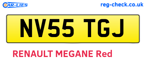 NV55TGJ are the vehicle registration plates.