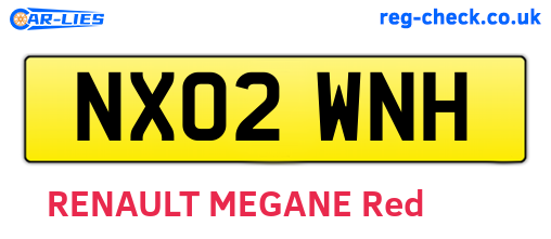 NX02WNH are the vehicle registration plates.