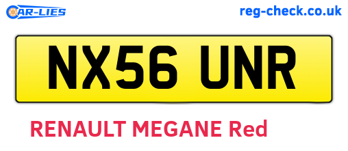 NX56UNR are the vehicle registration plates.