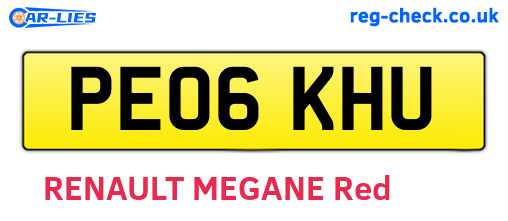 PE06KHU are the vehicle registration plates.