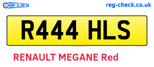R444HLS are the vehicle registration plates.