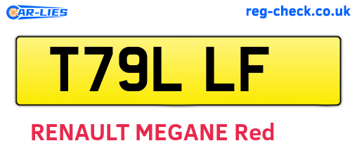 T79LLF are the vehicle registration plates.