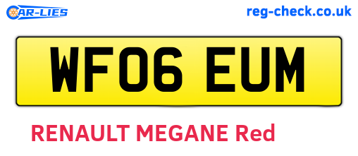 WF06EUM are the vehicle registration plates.