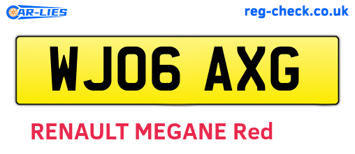 WJ06AXG are the vehicle registration plates.