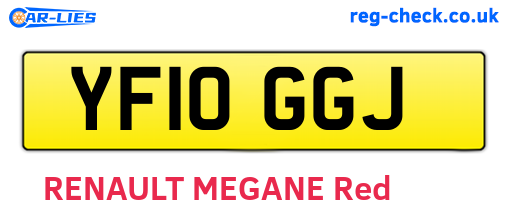 YF10GGJ are the vehicle registration plates.