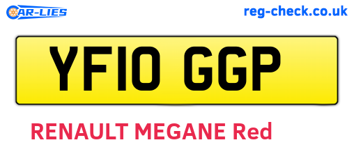 YF10GGP are the vehicle registration plates.