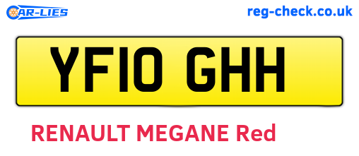 YF10GHH are the vehicle registration plates.